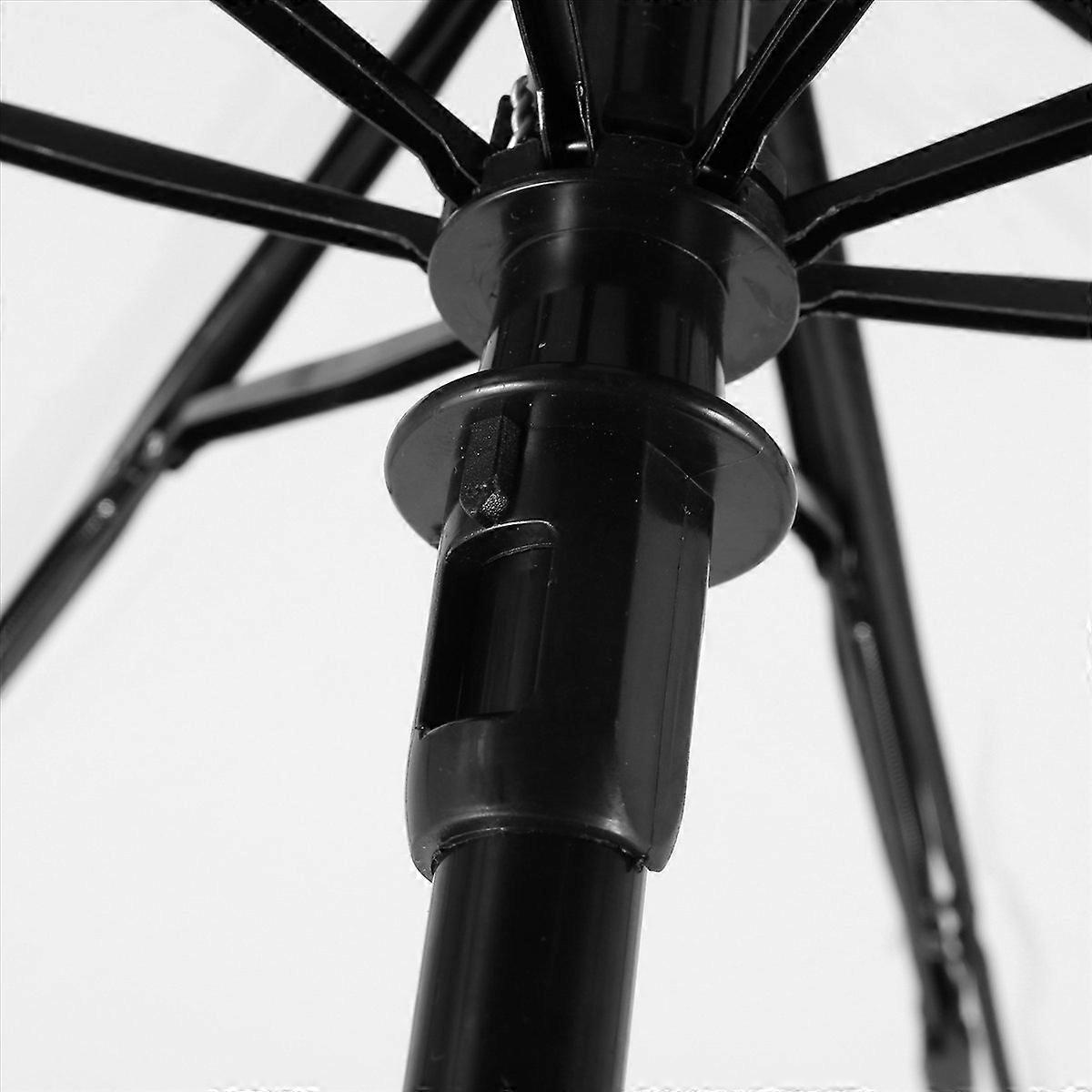 Transparent Umbrella Automatic Umbrella Compact Folding,Transparent + black border