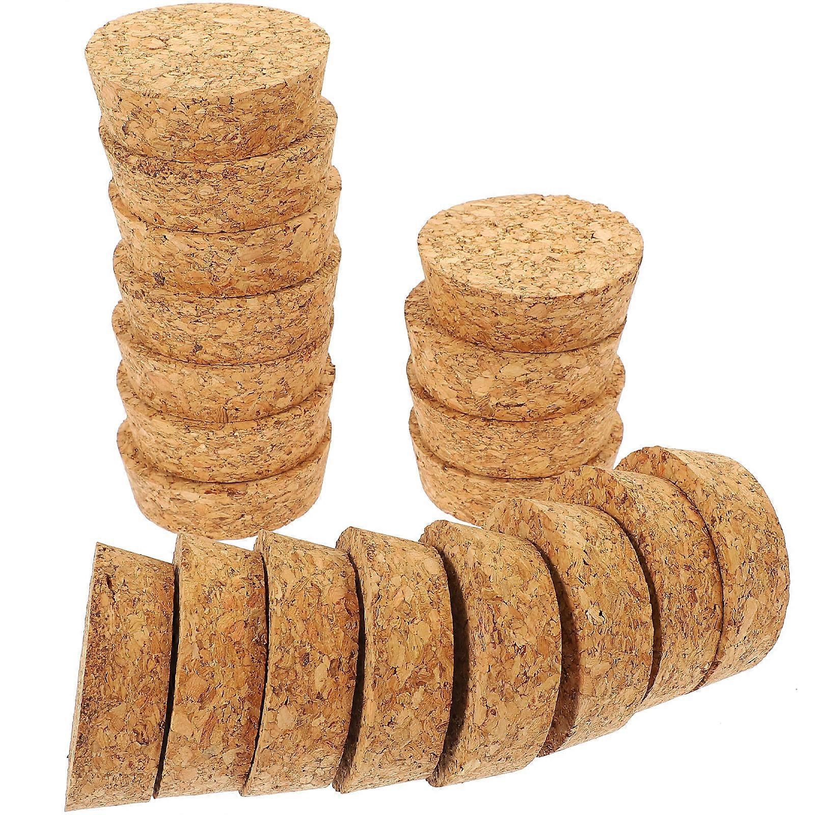 20Pcs Natural Wooden Corks Plugs Reusable Plug Replacement
