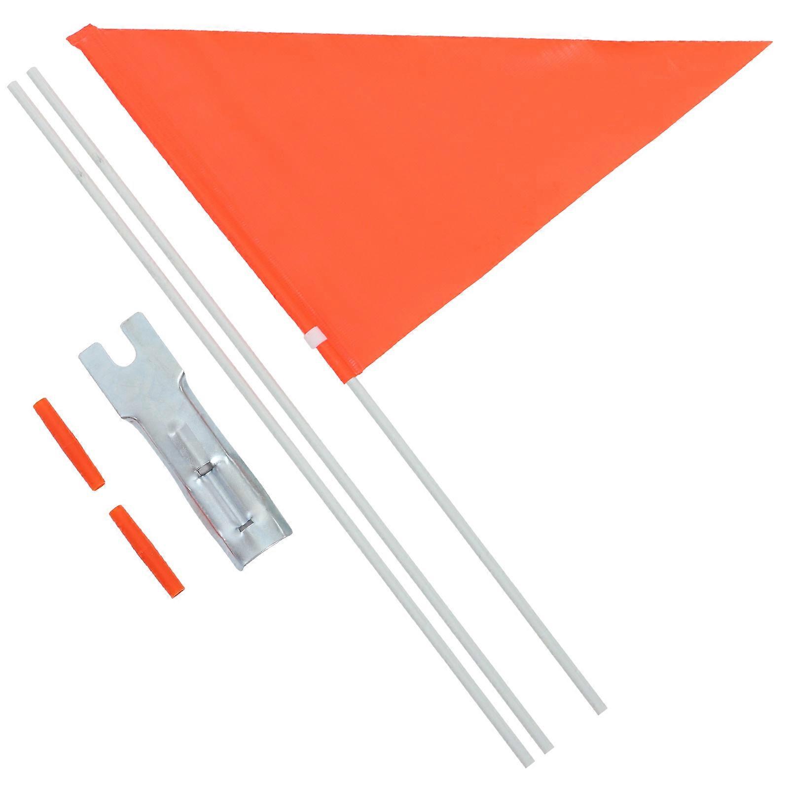 1 Set of Bicycle Safety Flag with Fiberglass Flag Pole Kid Bike Triangular Flag Flag
