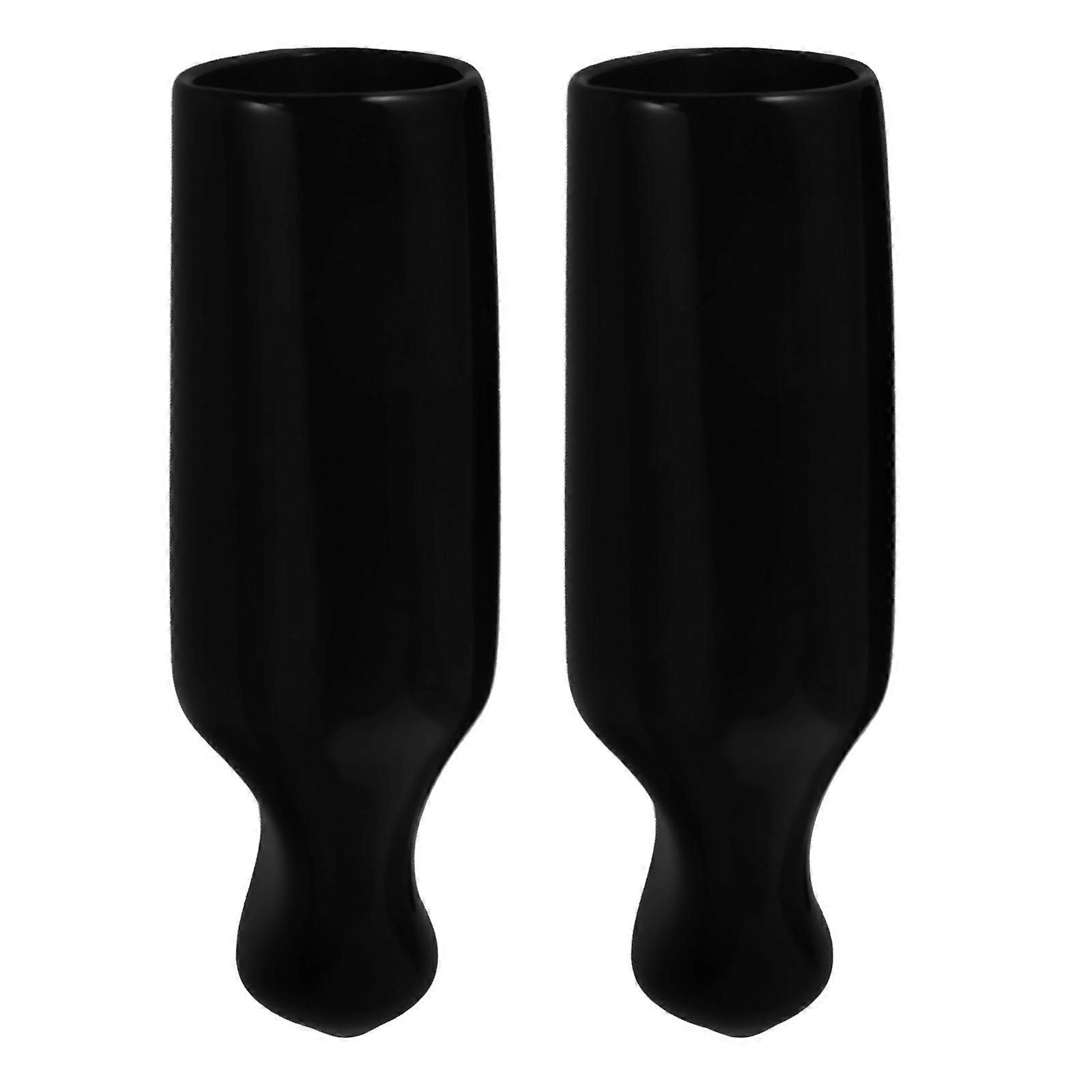 Black Beer Tap Cover for Decoration Reusable Protector 2Pcs