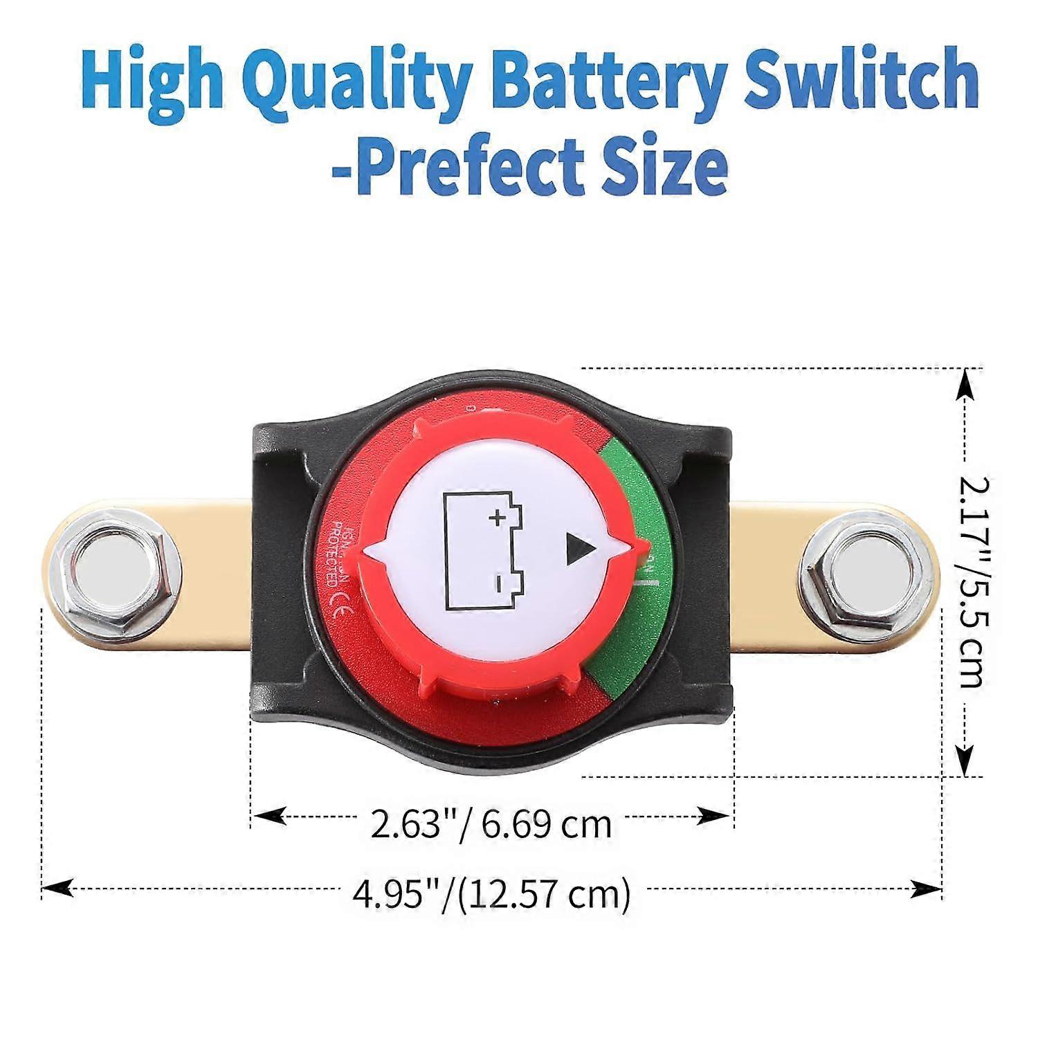 Side Post Battery Disconnect Switch, 12 and 24V Master Power Cut Off Switch for