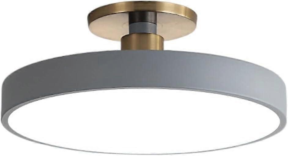 LED Ceiling Light Round SemiFlat 40W Dimmable Fixture with 3 Color Temperatures for Living Room