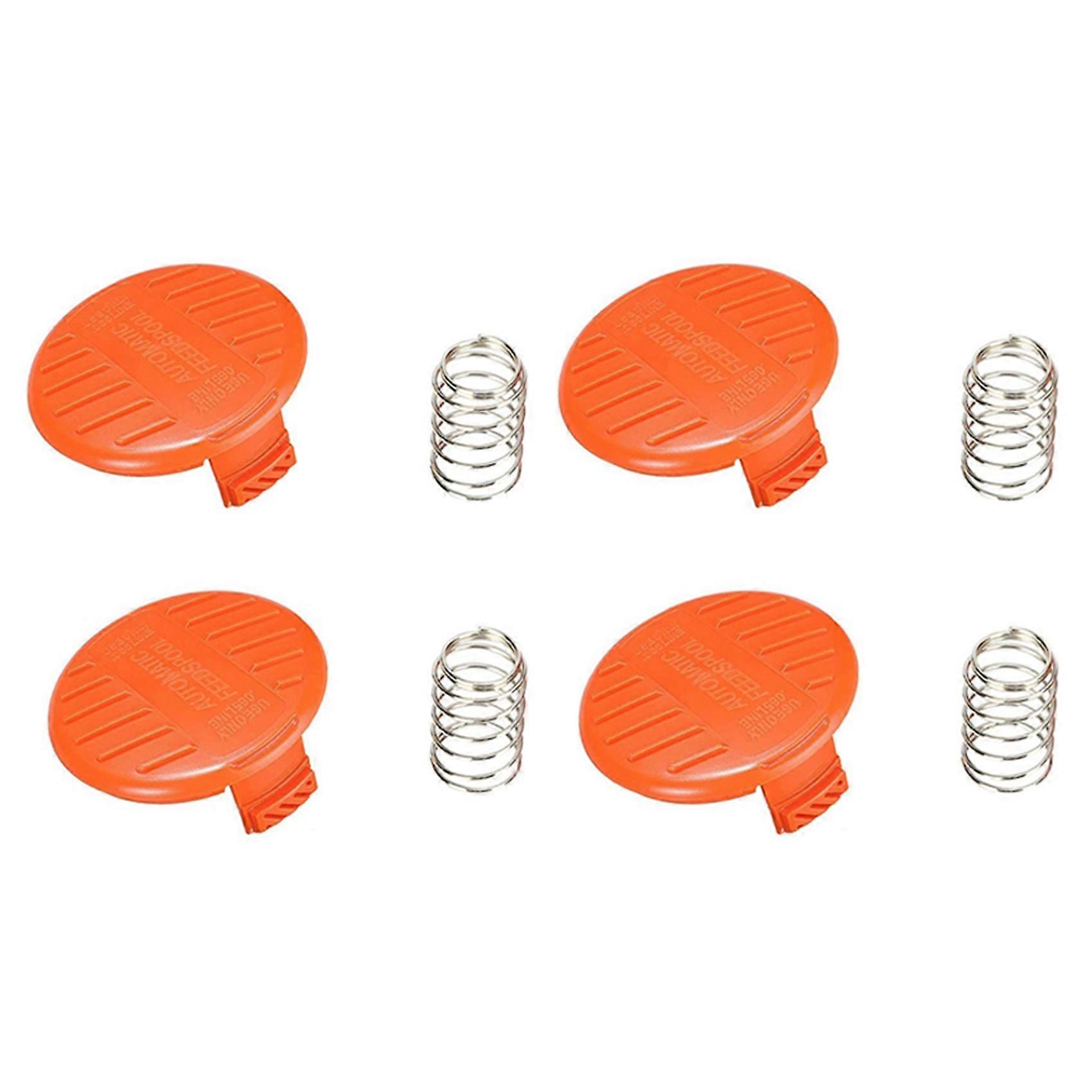2X Weed Wacker Bump Cap Replacement RC-100-P Spool Cap Covers and Spring for BLACK+DECKER AFS Trimmer