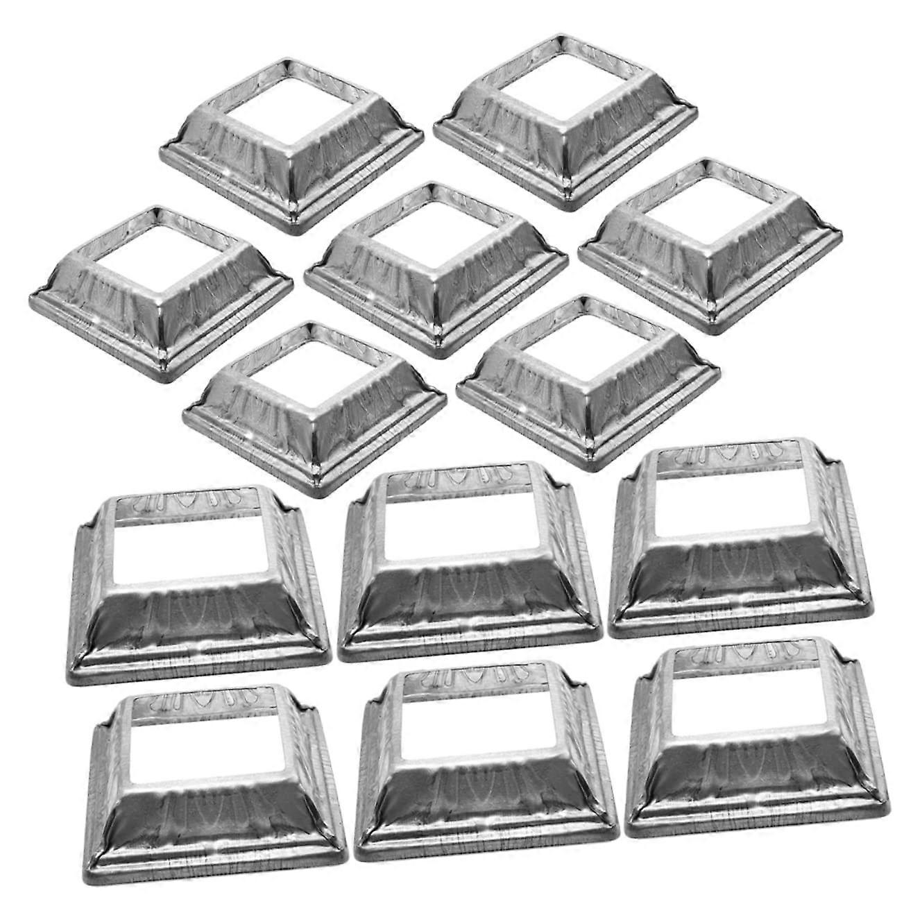 24pcs Galvanized Post Base Cover for Deck and Fence Rustproof Outdoor Column Trim Easy Install