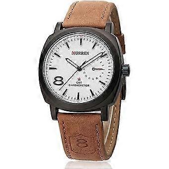 Luxe Heren Quartz Lichtgevend Horloge Mode Sport Lederen Polshorloge, Herenhorloge