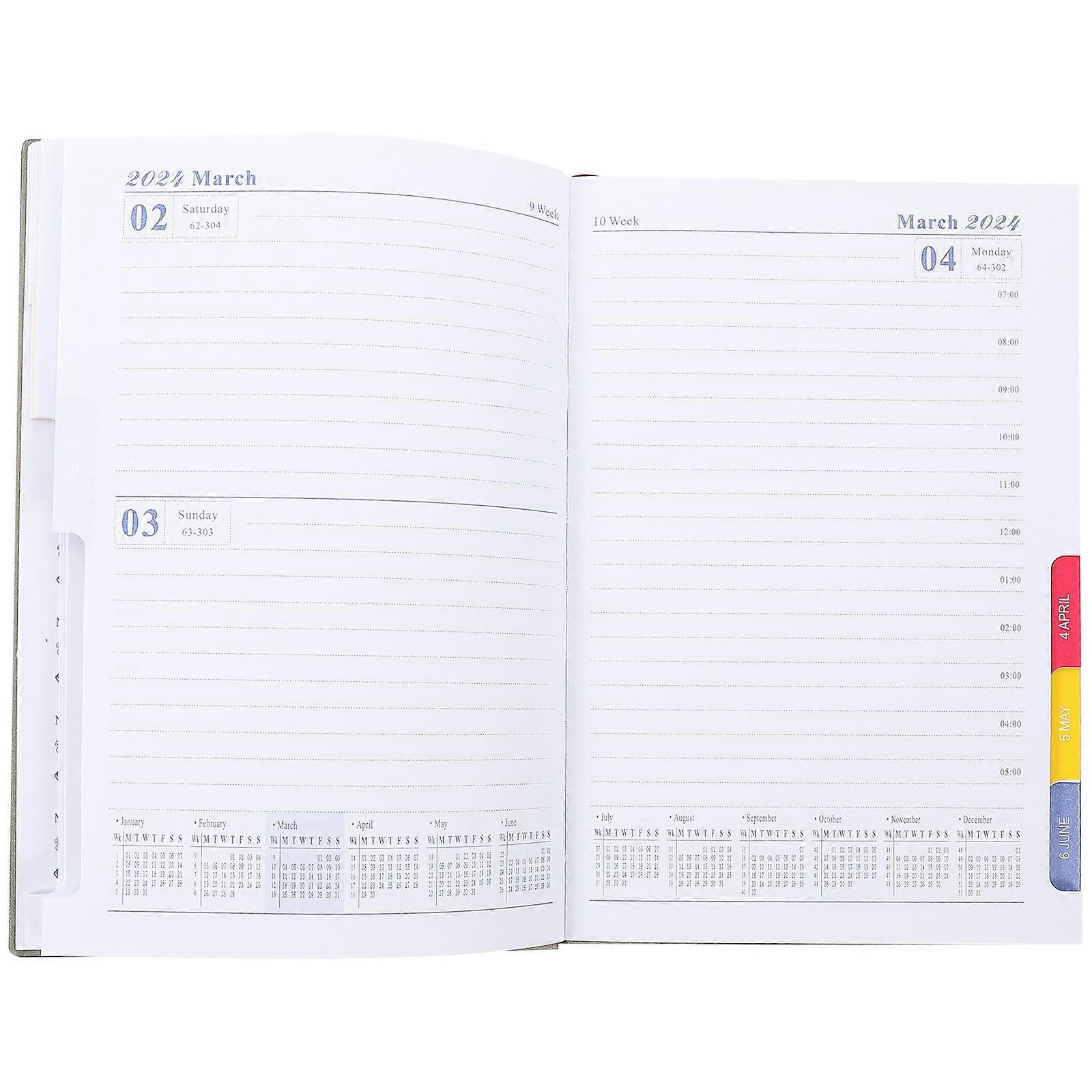 Daily Planner Academic Notebook for Students 3Pcs Dark Blue Paper