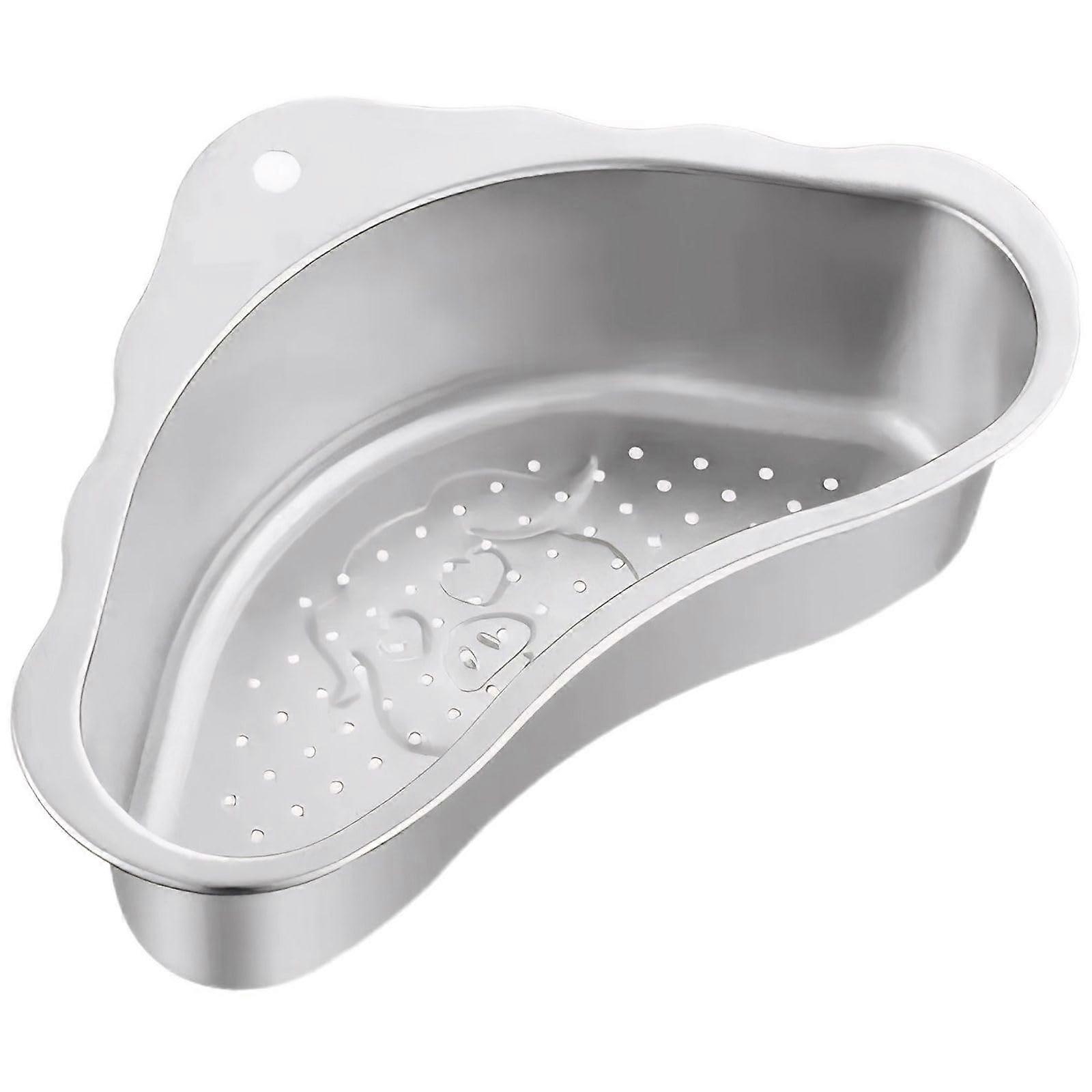 SUS304 Stainless Steel Corner Sink Strainer Basket, Rustproof, Fast Drainage, SpaceSaving Kitchen Use