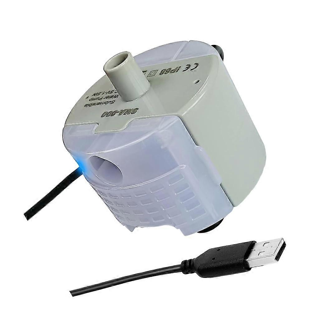 USB Quiet Pet Water Fountain Pump Replacement with Low Noise Efficient Circulation