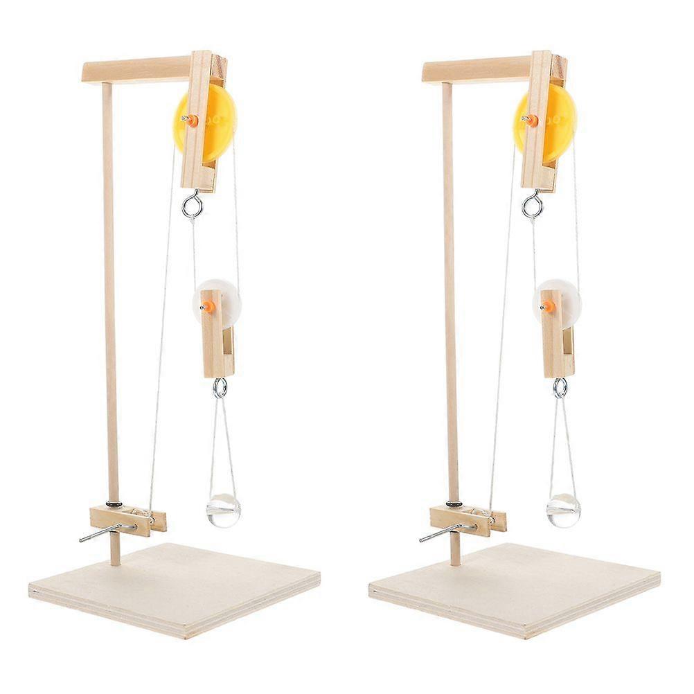 2 Sets Physics Kit Pulley Model Kit Physics Learning Tool Experiment Pulley Block