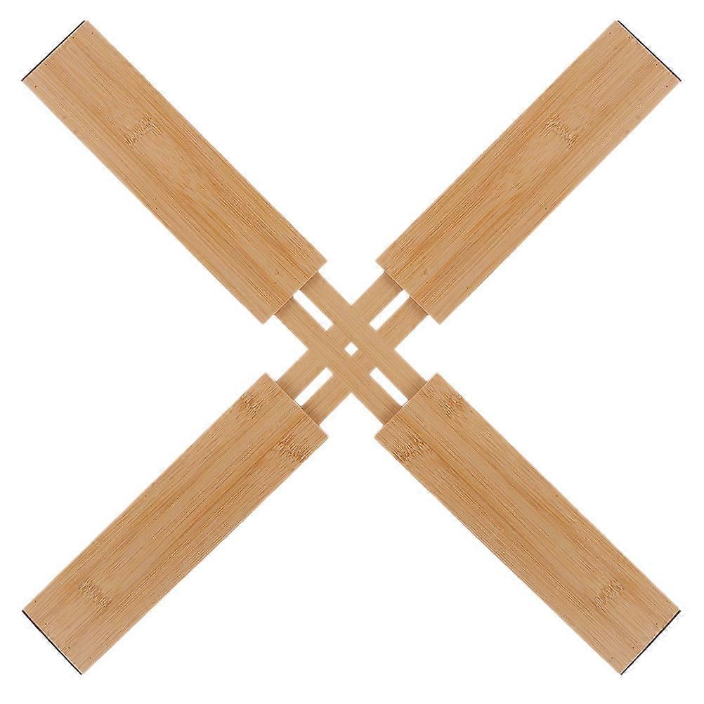 Bamboo Drawer Dividers for Storage Use Light Yellow Expandable and 2 Pcs 11.8x7.9 Inches