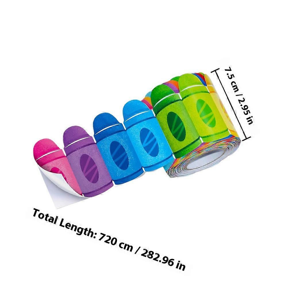 Bulletin Board Border Sticker for Classroom Decor 1 Roll