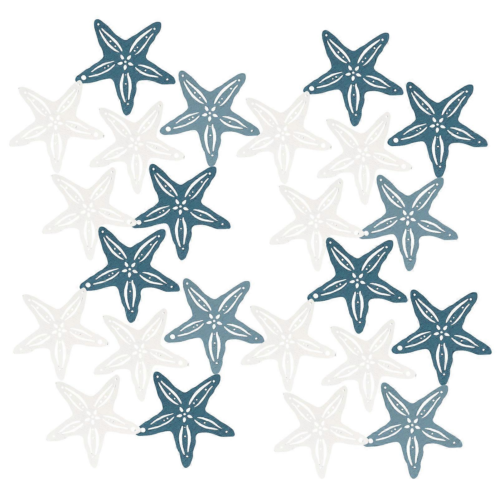 24 st träsjöprydnader för dekoration