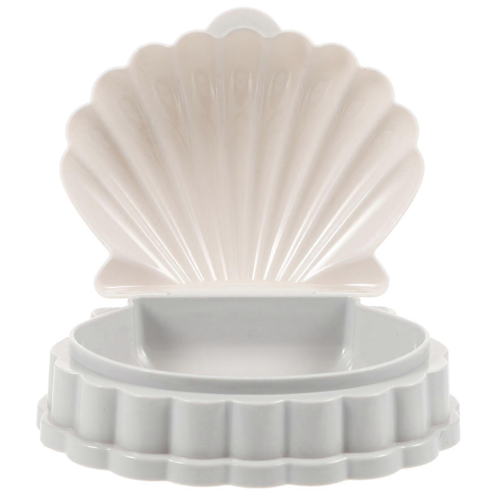 Soap Containers with Drainage Sea Shell Soap Dish for Home 2Pcs
