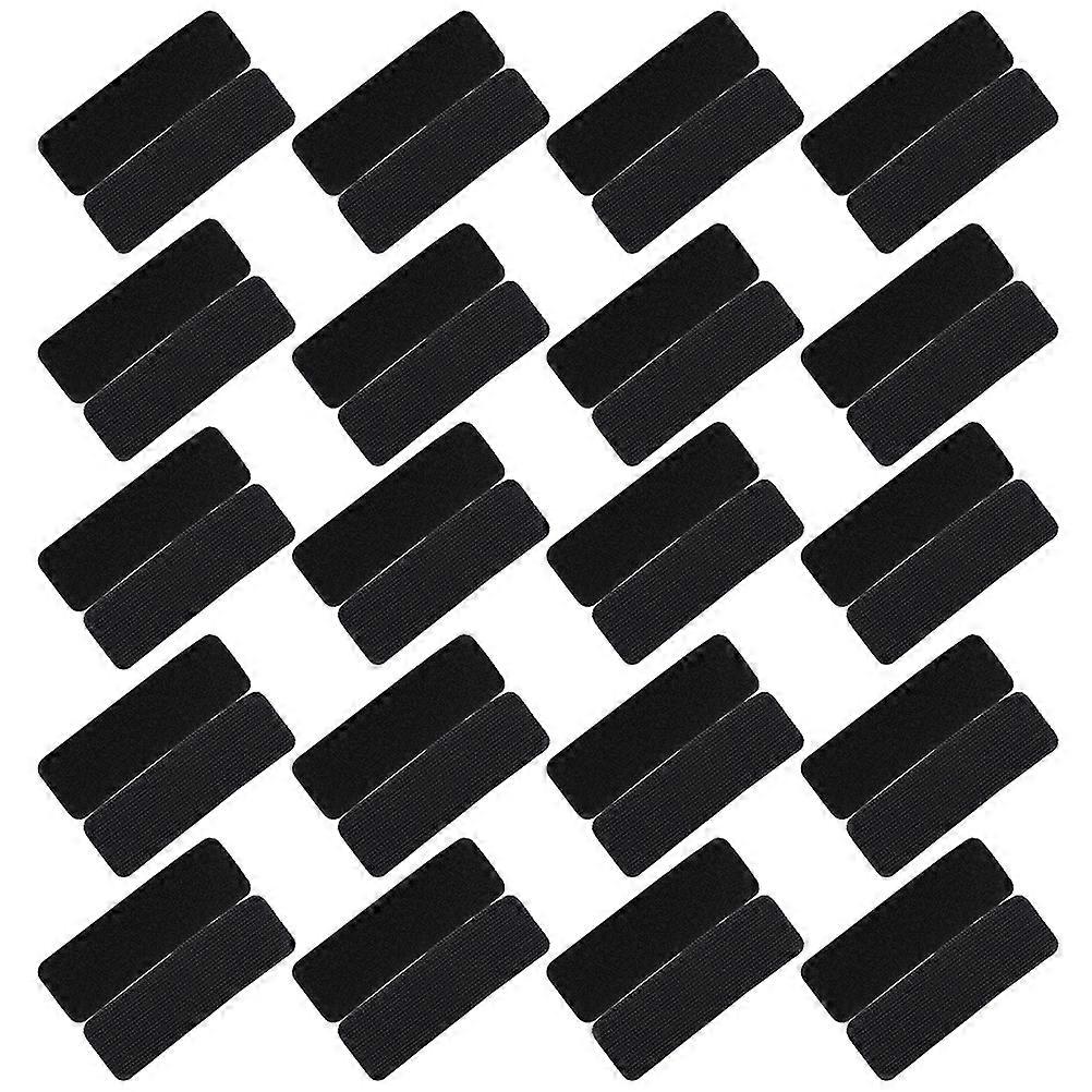 Round Corner Strips with Adhesive for Carpet Use 30Pcs Black Nylon