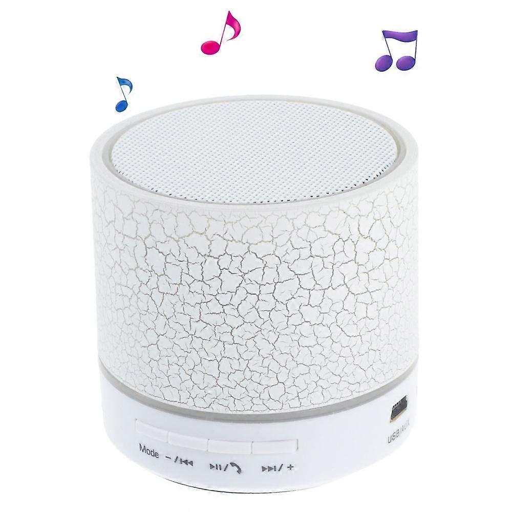 Crack Pattern A9 Stereo Bluetooth-compatible Hands-free Speaker with LED Lights Support TF Card