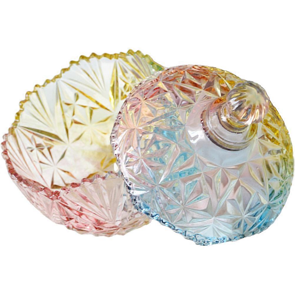 Candy Can Glass Storage Container with Lid for Storage 2Pcs Clear