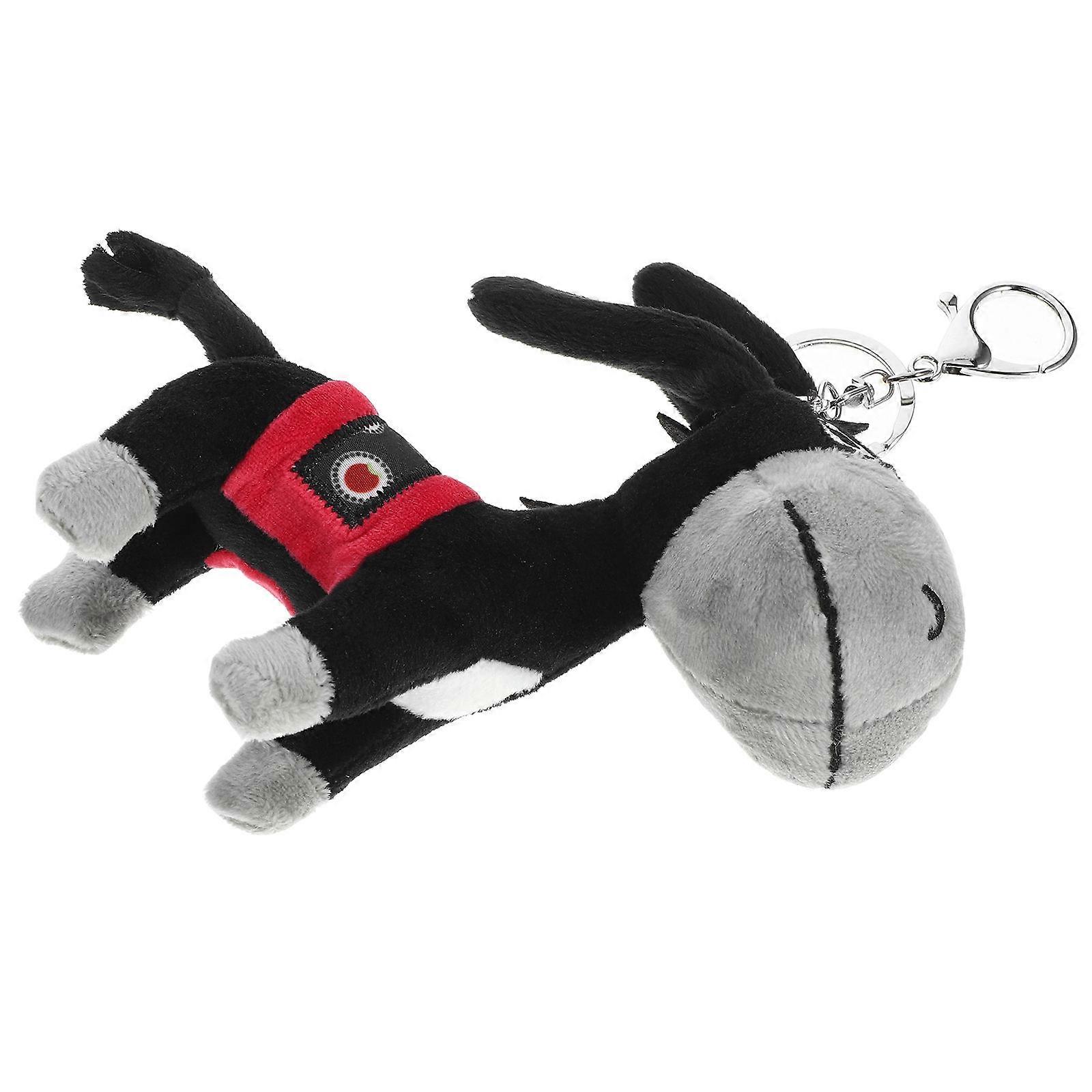 Stuffed Donkey Pendant Keychain for Decor Plush