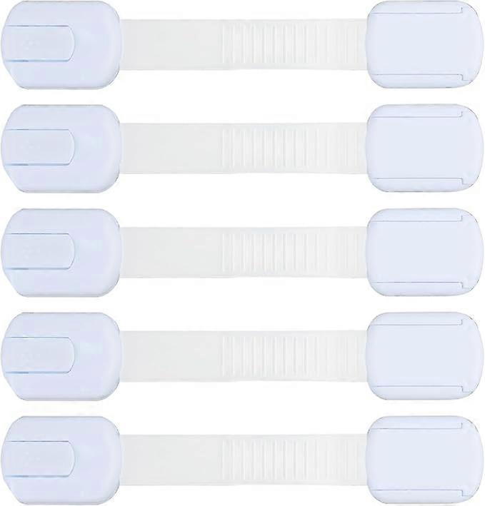 Set of five security locks for doors and cupboards