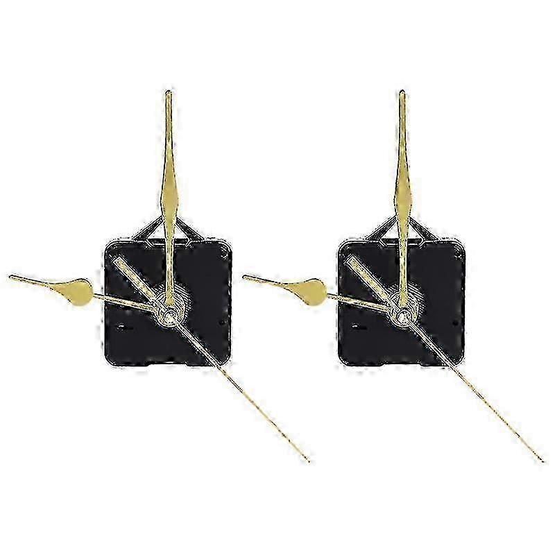 2025 2 Pack Silent Quartz Clock Movement Silent Clock Mechanism Long Shaft Replacement Clock Kit Without