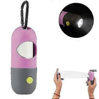 2025 Dog Trash Bag Dispenser With Led Flashlight (pink) Hy