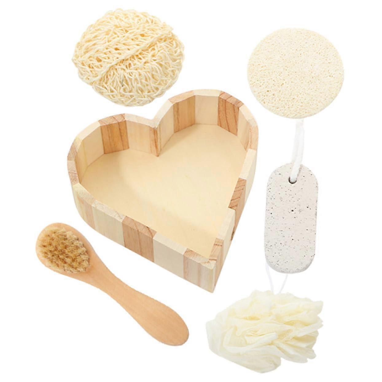 Bath Scrubber Set with Foot Exfoliating Tool for Deep Skin Care and Full Body Coverage