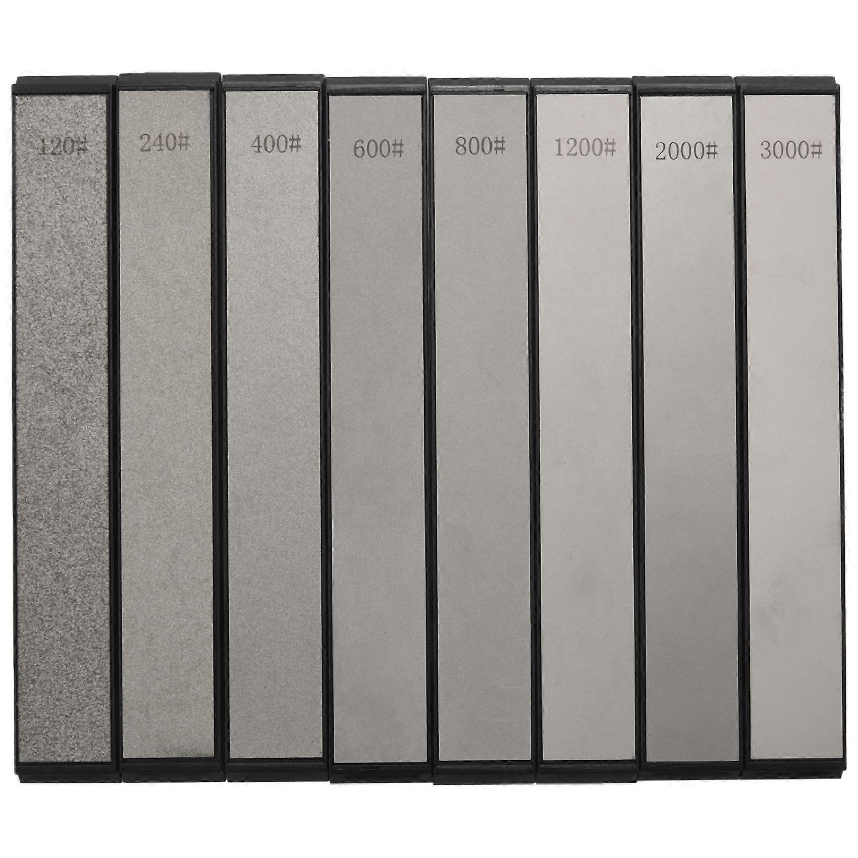 8Pcs Diamond Stone Bar Knife Sharpener Fixed Angle Sharpening Diamond Whetstone Kitchen Frinding Blade Sharpening