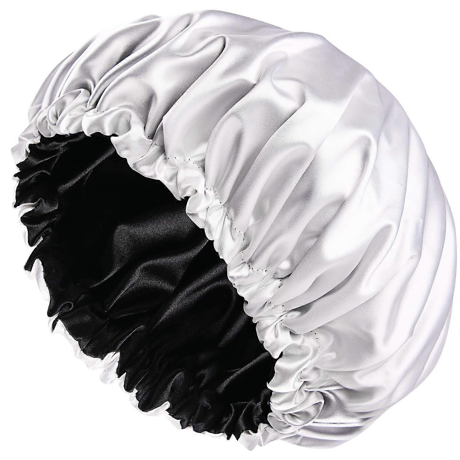 Extra Large Satin Bonnet Sleep Cap for Women, Double Layer, Adjustable Drawstring, AntiFrizz
