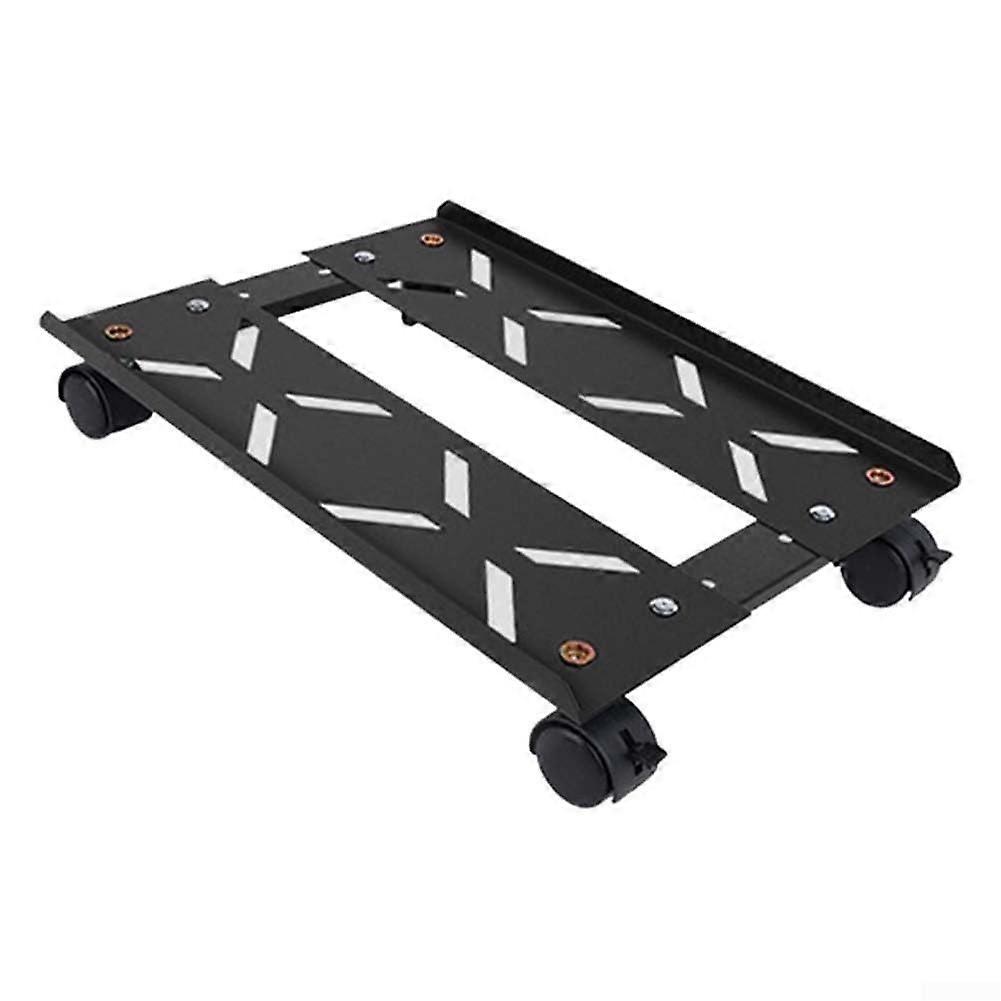 Adjustable Steel Computer Tower Stand with Wheels, Locking Casters and Ventilated Base