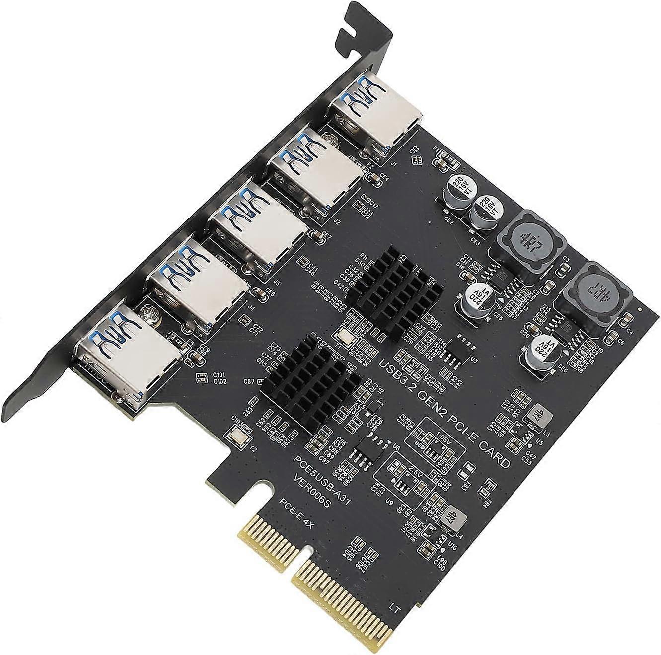 USB 3.2 PCIe Card 10Gbps TypeA Expansion Adapter with Short Circuit Protection for Linux