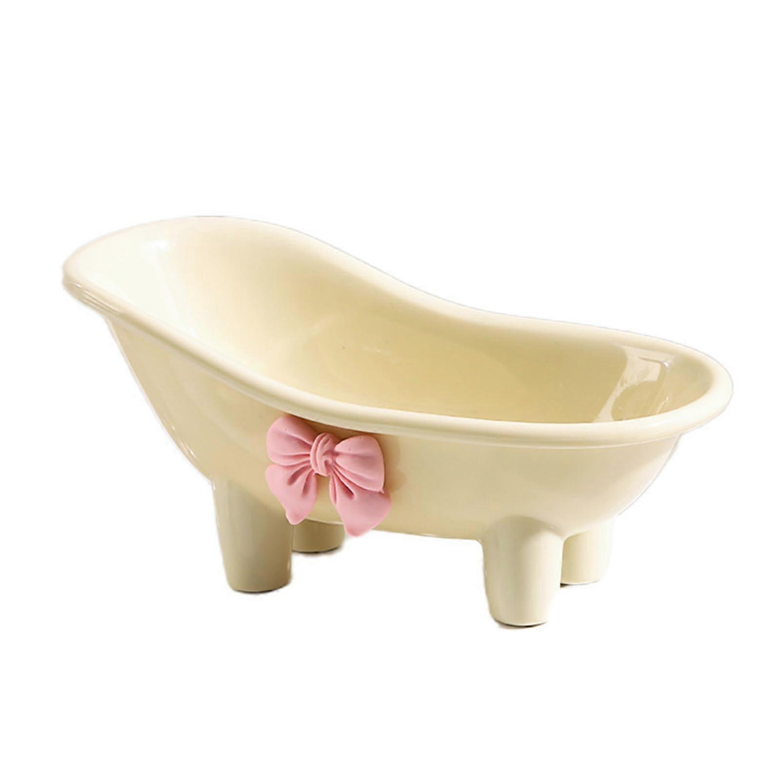 Cute Bathtub Soap Dish Holder with Self Draining Design for Bathroom Kitchen Bar Durable Plastic