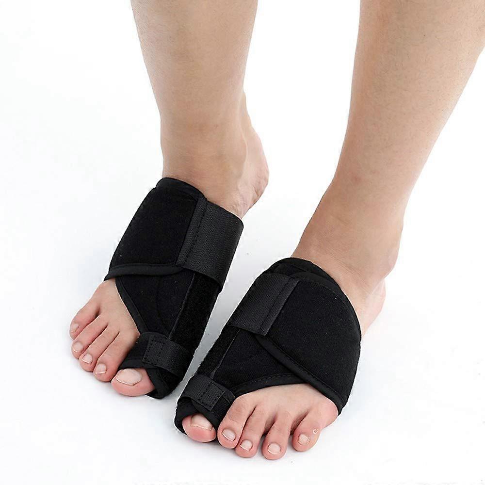 Bunion Corrector Adjustable Toe Straightener Night Brace with Aluminum Splint Black Medium