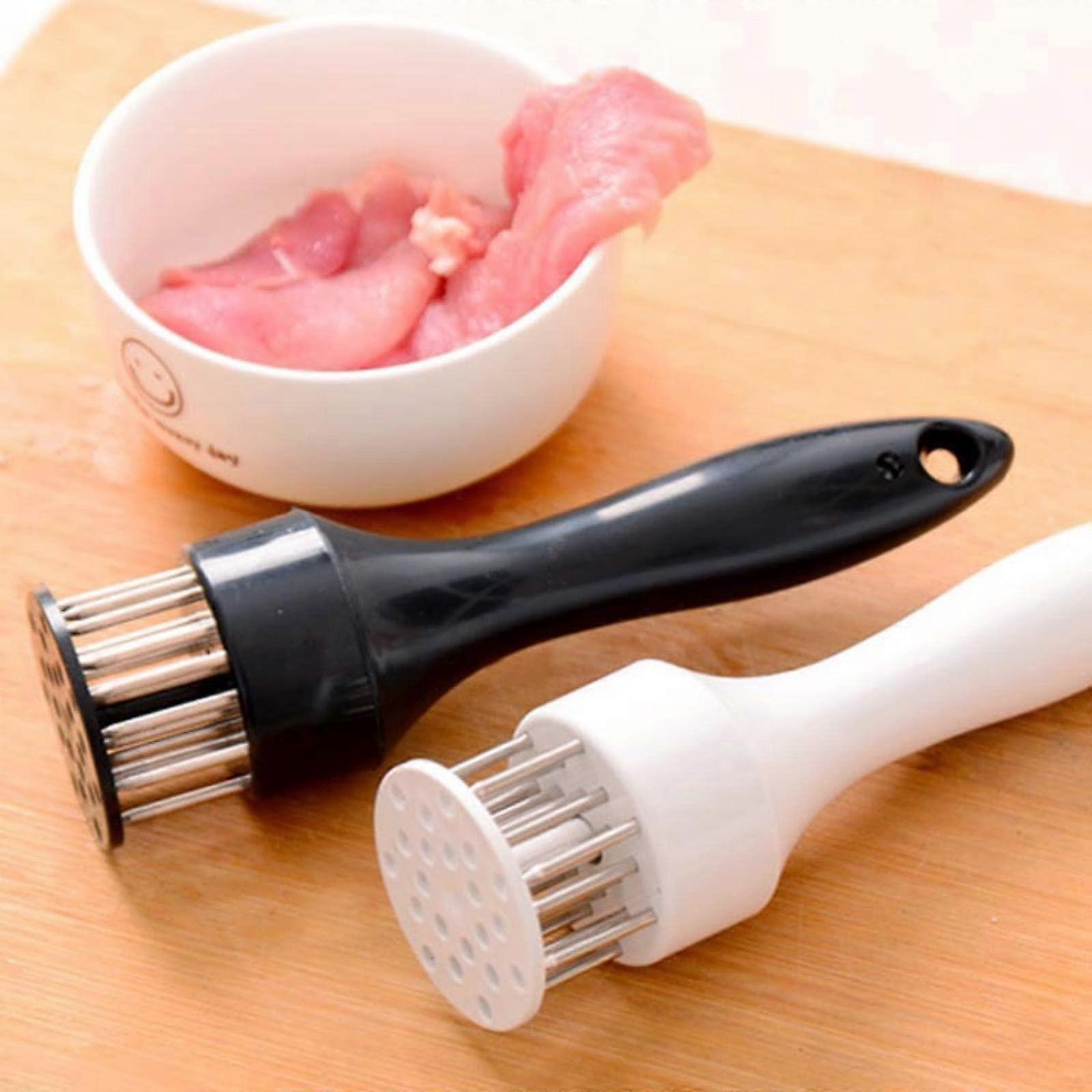 Stainless Steel Meat Tenderizer with Sharp Needle Blades for Quick Steak Tenderizing