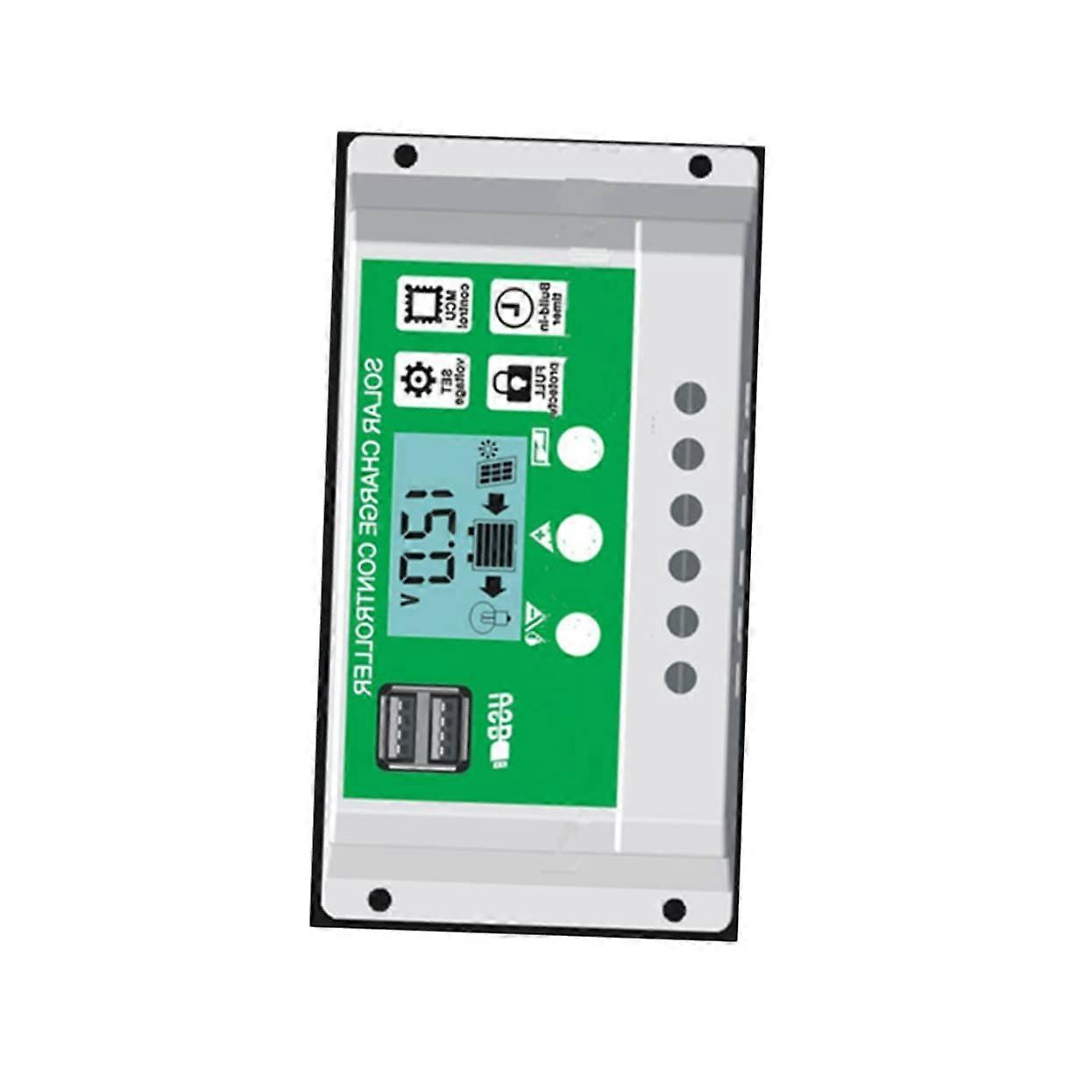 12V MPPT Solar Charge Controller with LCD Display and Dual USB for Battery Charging