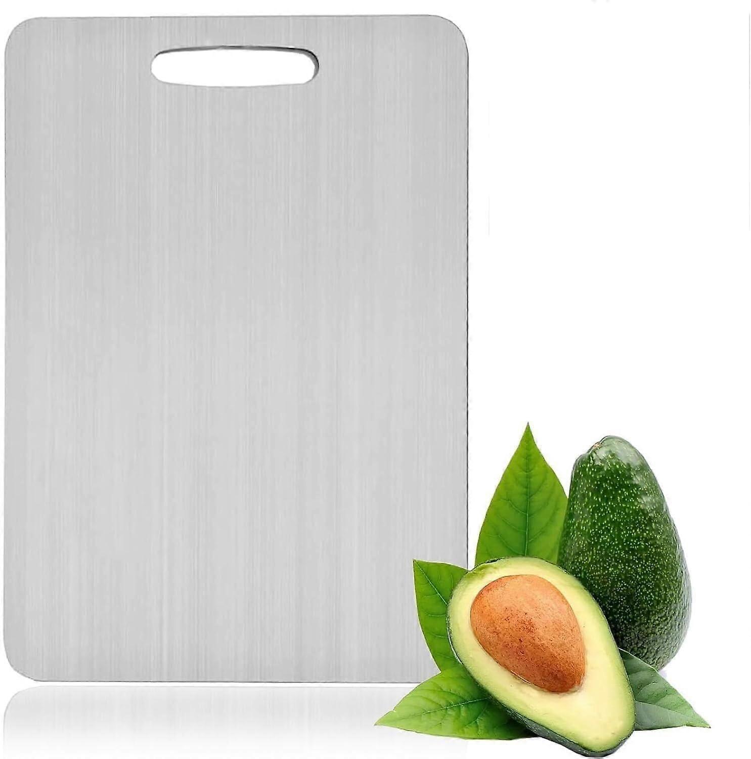 Stainless Steel Cutting Board 304 RustResistant Titanium Surface for Meat Vegetables Fruit Kitchen