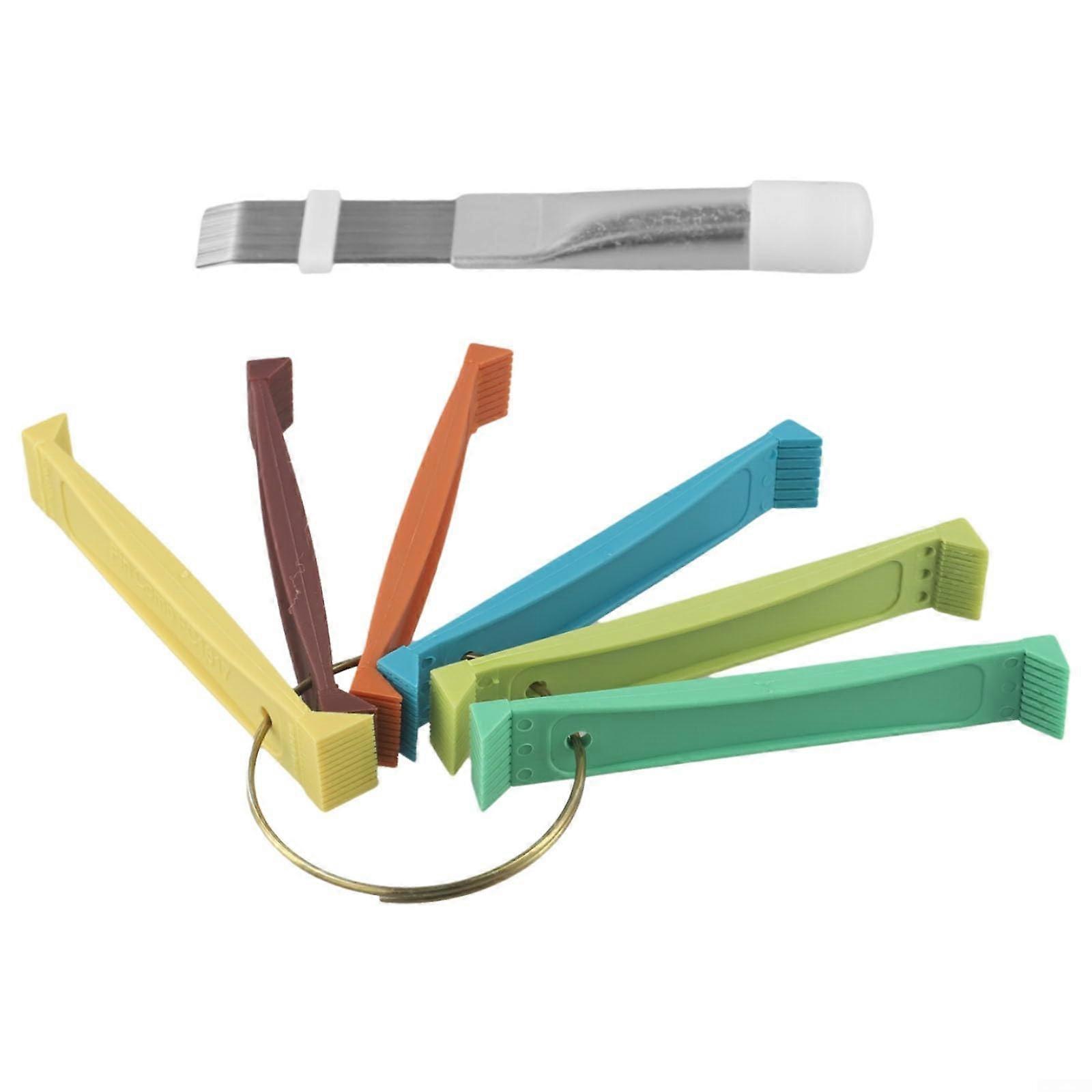 AC Fin Comb Set with MultiSize Brushes for Air Conditioner Coil Cleaning and Radiator