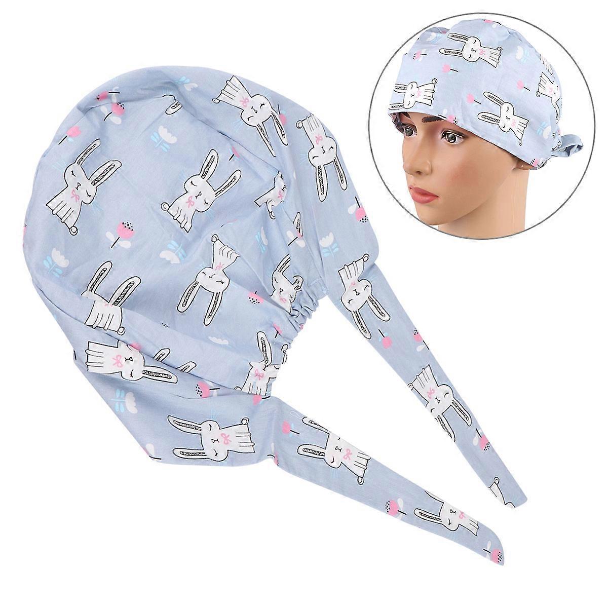 Women Work Cap for Nurse Use Rabbit Style Dustproof Protective Head Cover