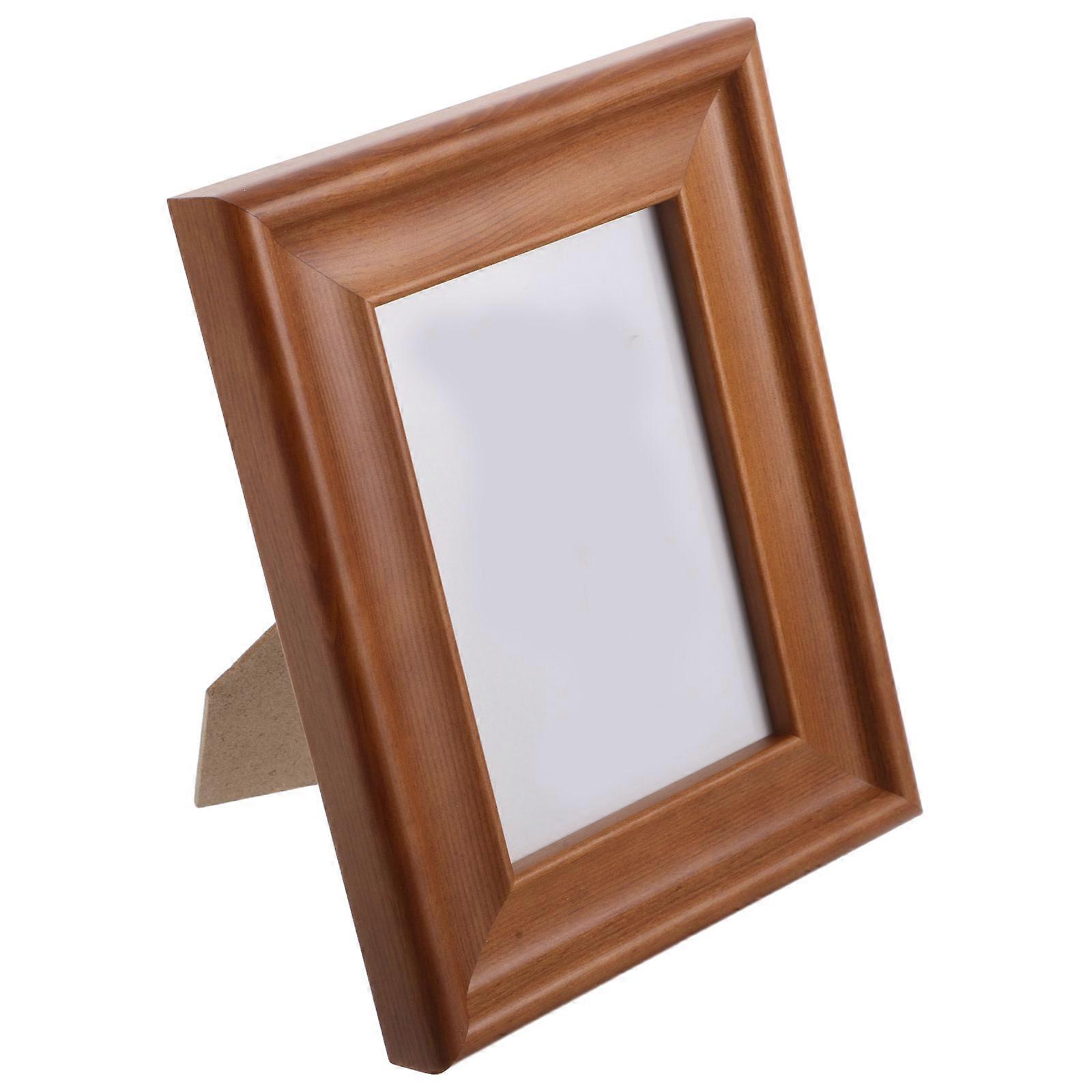 Rectangular Wall Hanging Photo Frame Crafted From Solid Wood For Desk Organization In Light Brown 1Pack