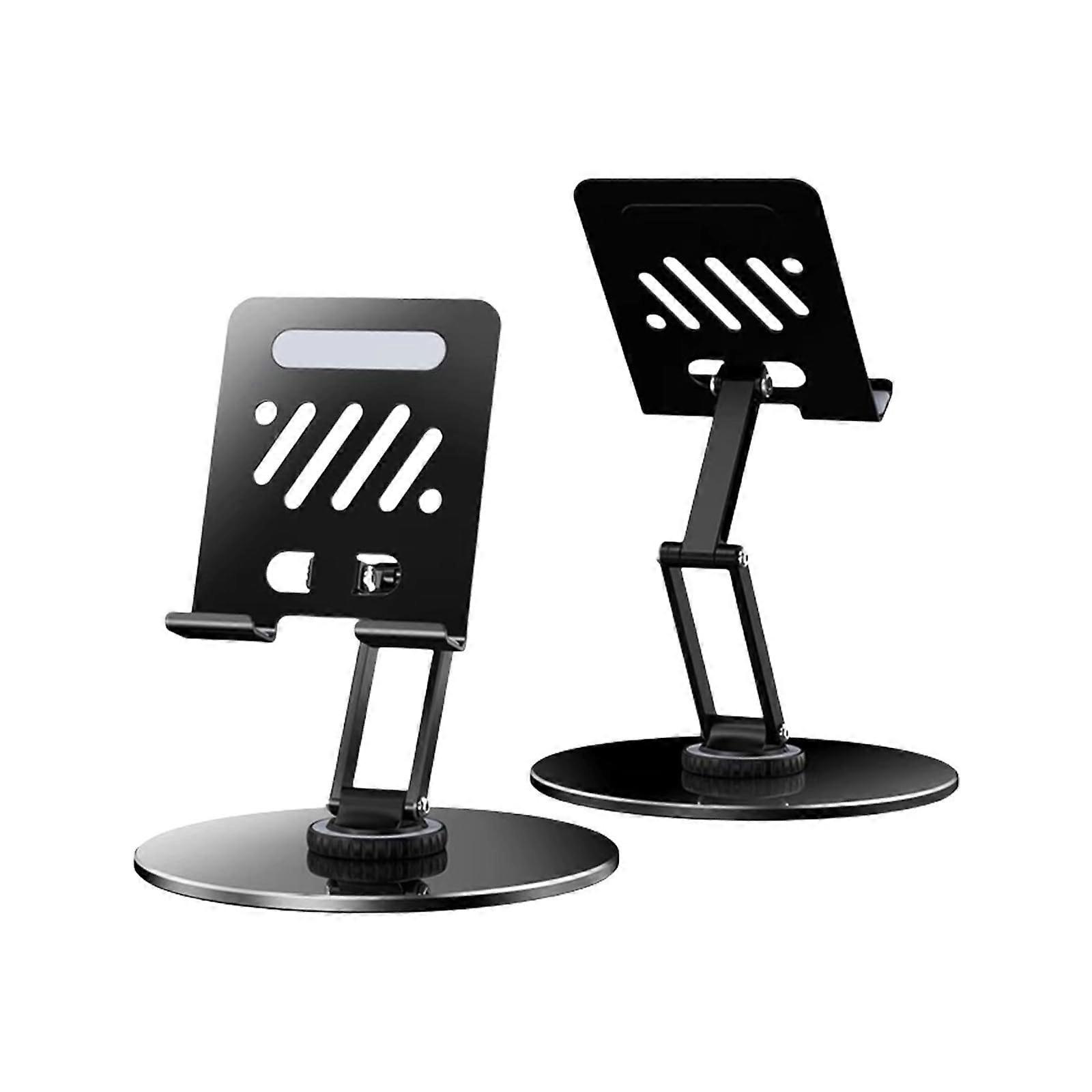 360 Degree Rotating Tablet and Phone Stand with Foldable Design and Stable Weighted Base for Streaming