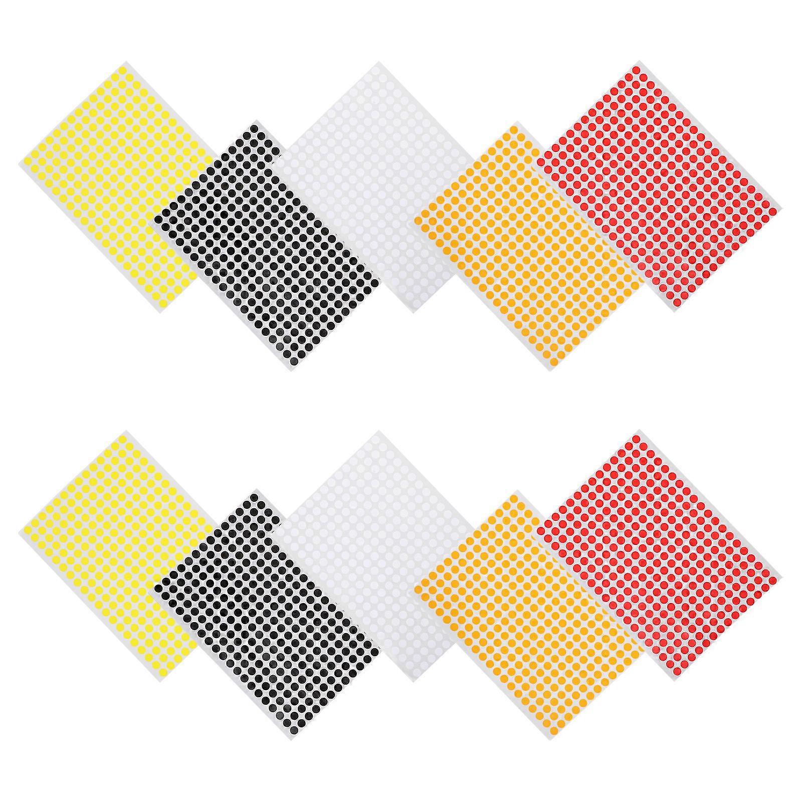 Assorted Color Dot Stickers Paper Round Label Stickers for Sealing 30 Sheets