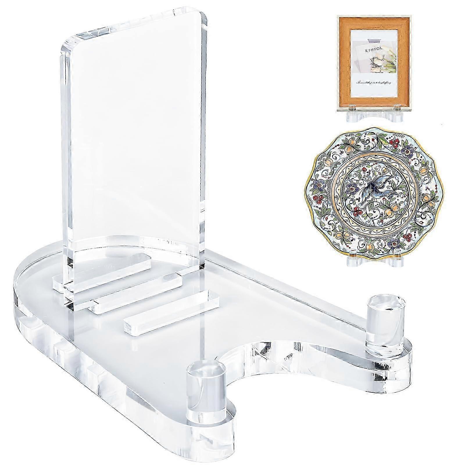 Adjustable Acrylic Stand for 6-12 Inch Plates, Frames, Artwork