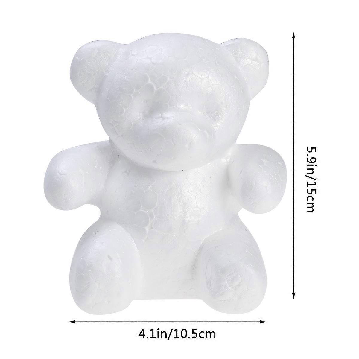 Bear Shape Modelling Polystyrene Craft Balls for DIY Decoration 2Pcs