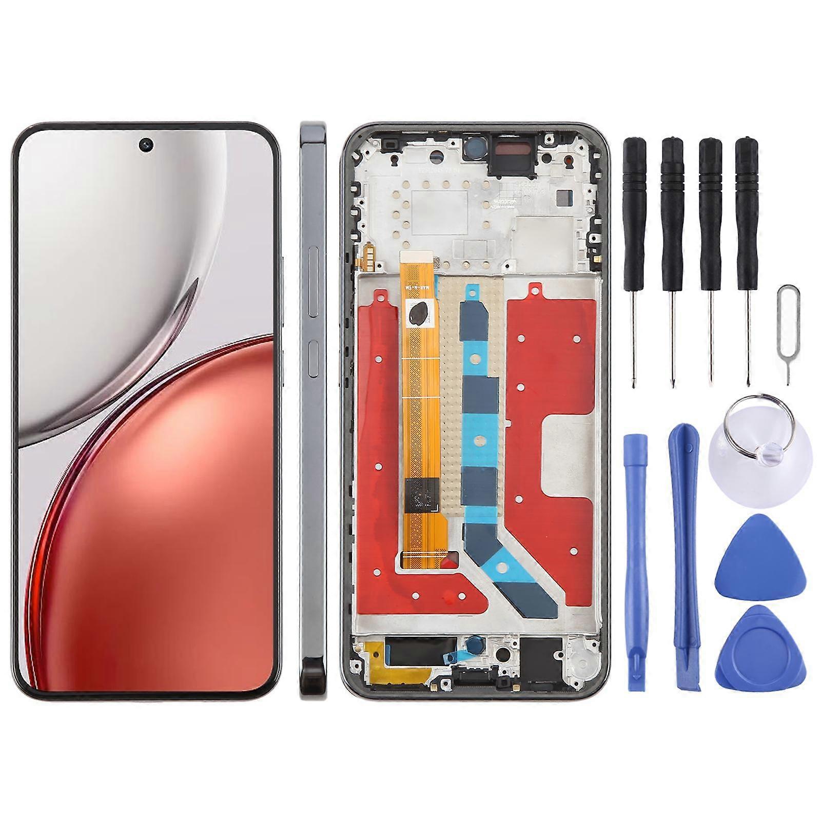 (Nowość) Kompletny zestaw digitizera ekranu LCD z ramką do telefonu Honor Magic8 Lite