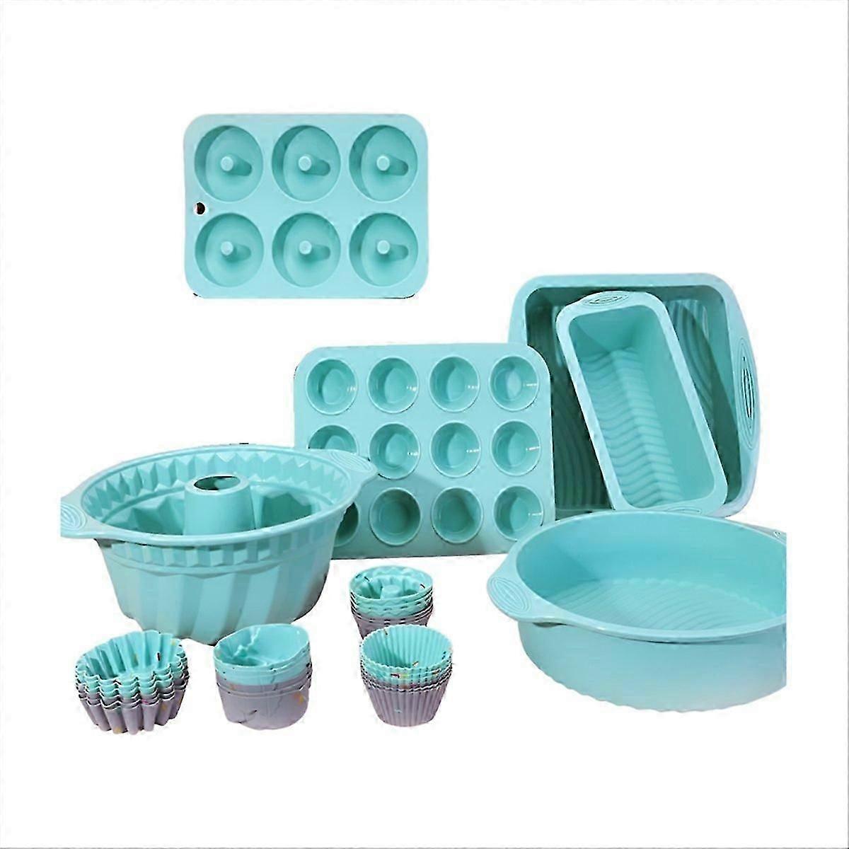 Silicone Cake Baking Pans and Baking Molds As Shown