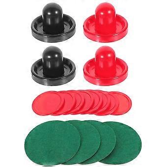 16 stuks 76 mm Air Hockey Pushers Pucks Vervanging voor speeltafels Keepers Header Kit Air Hockey Equipment Accessoires (Rood Donkerblauw)