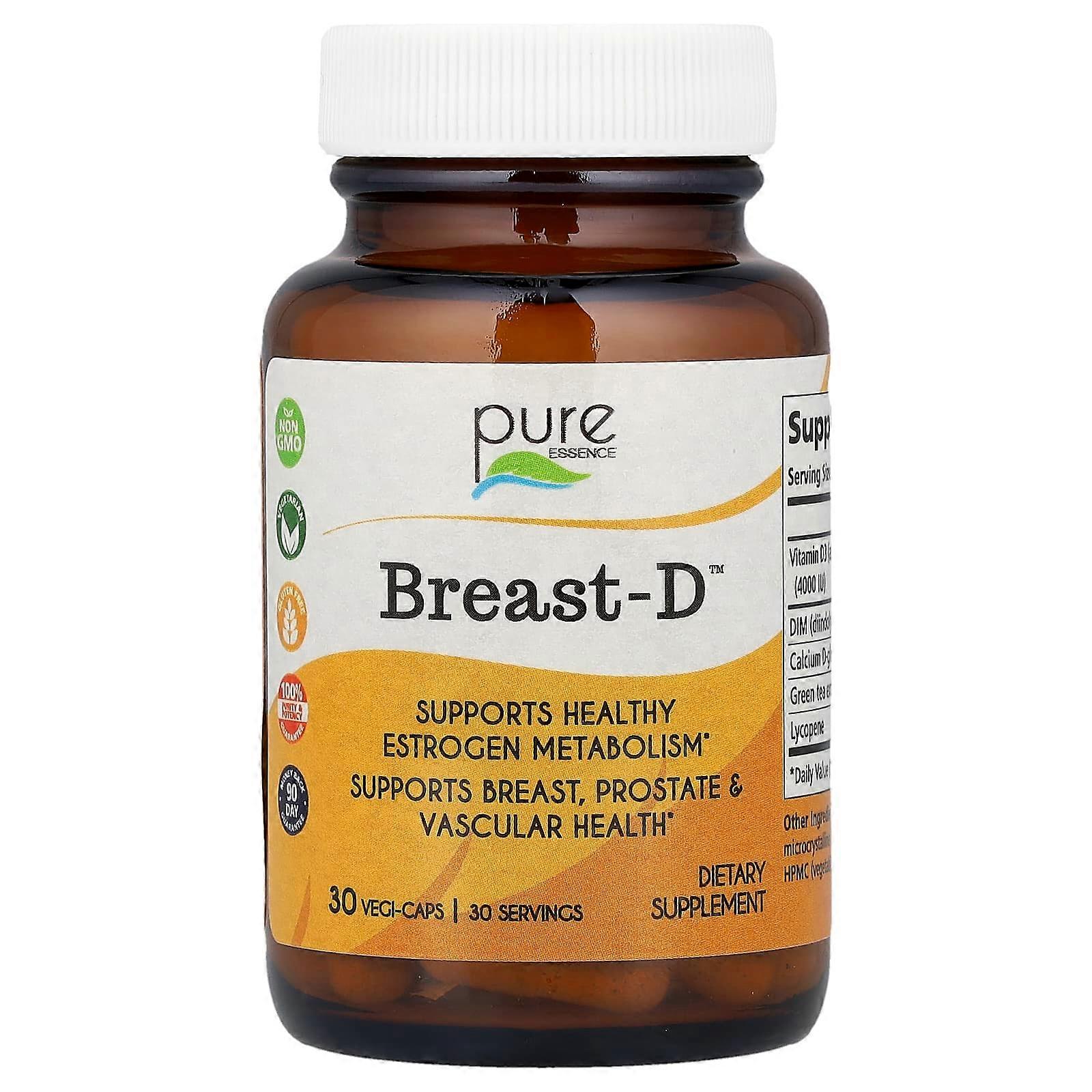 Pure Essence, Breast-D, 30 Vegi-Caps