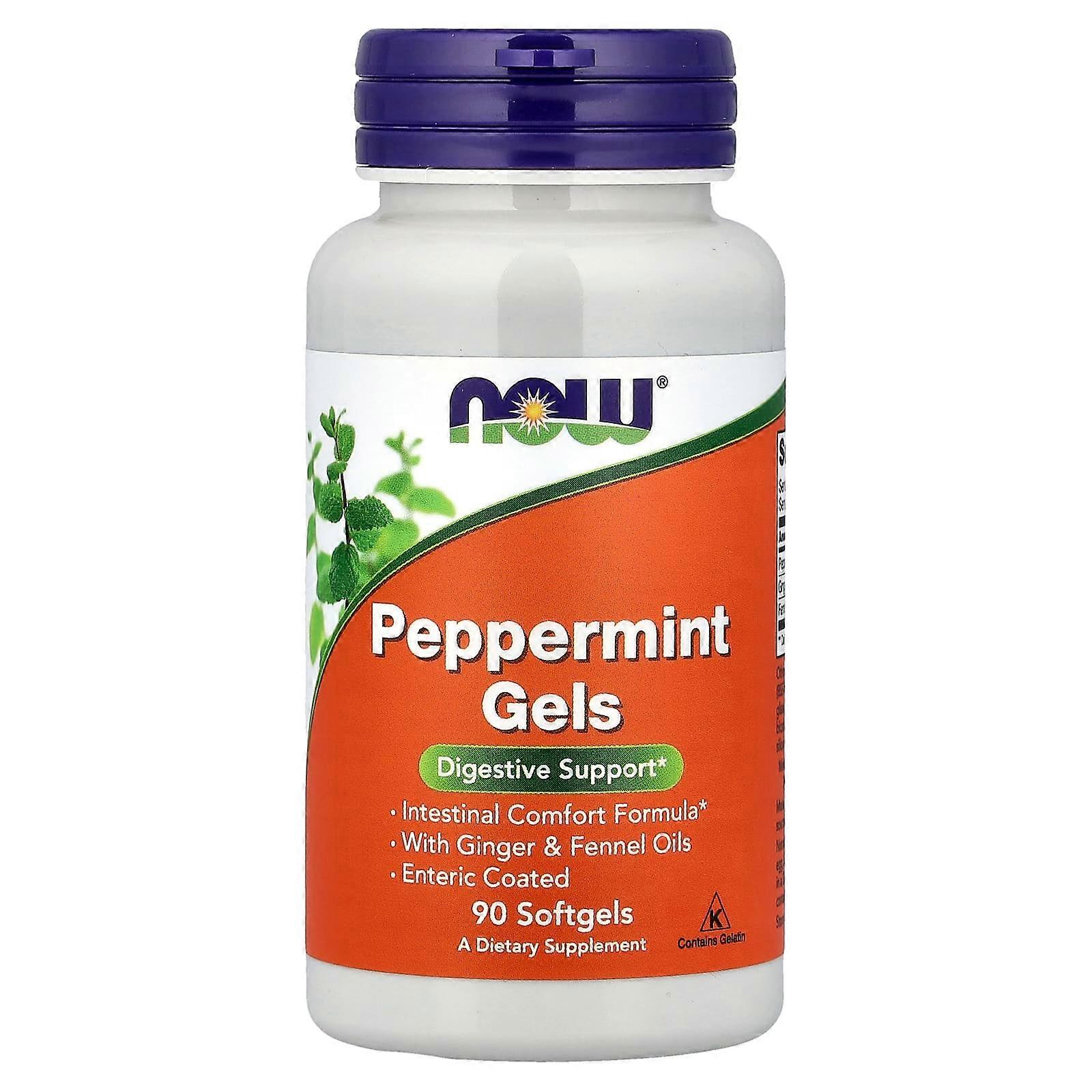 Now Foods, Peppermint Gels, 90 Softgels