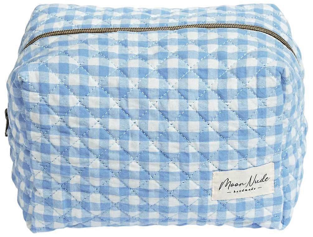 Moon Nude Azure Large Makeup Bag - Blue/White