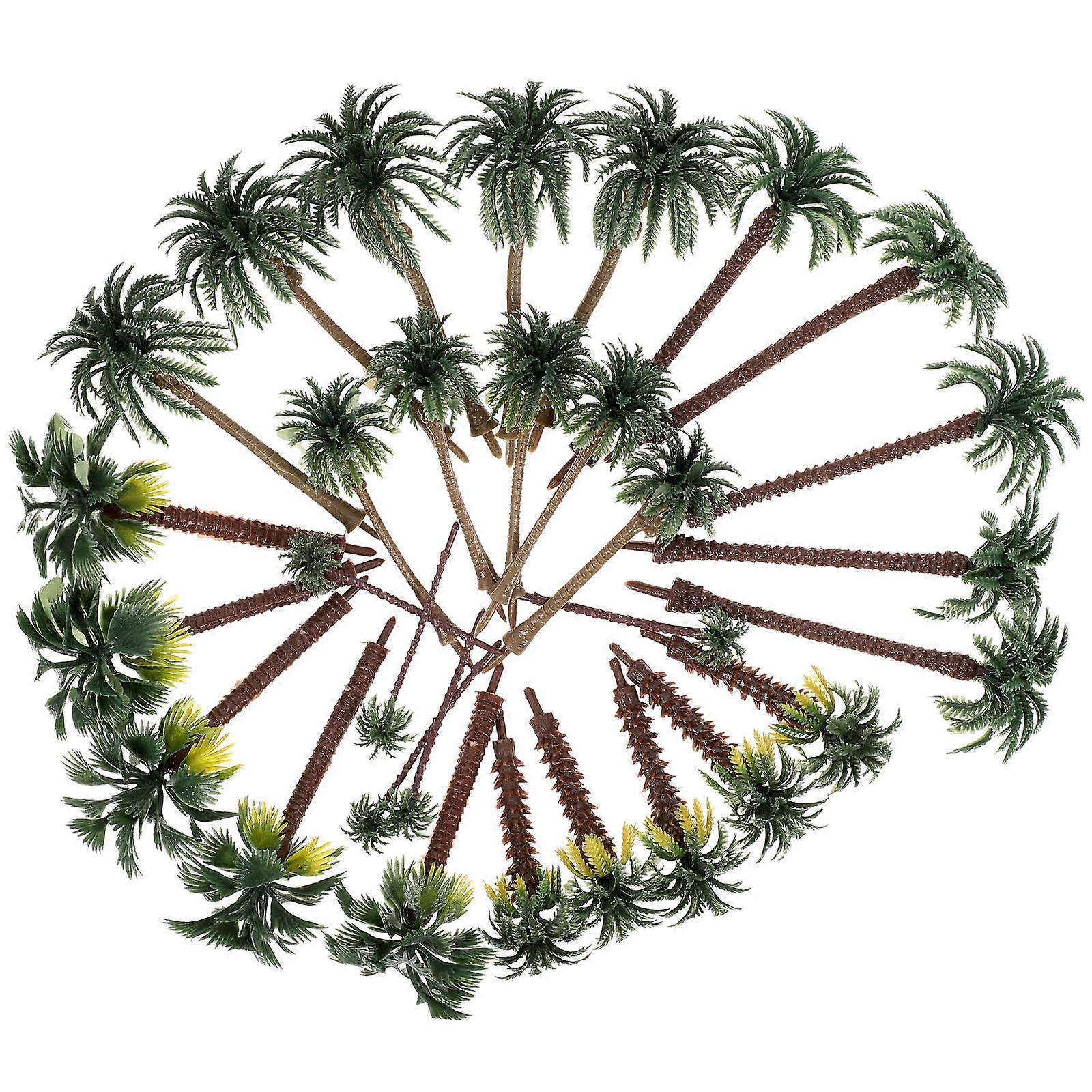 Plastic Miniature Tree Model for Decoration 90Pcs Set
