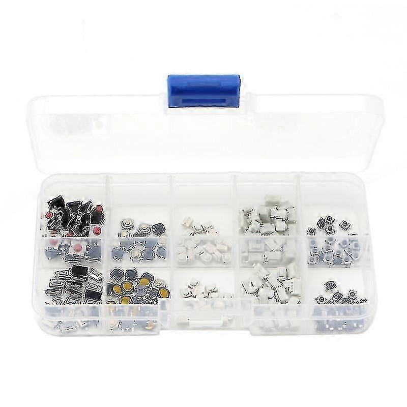 250 Pcs 10 Models Tactile Button Switch Micro Button Switches Remote Control