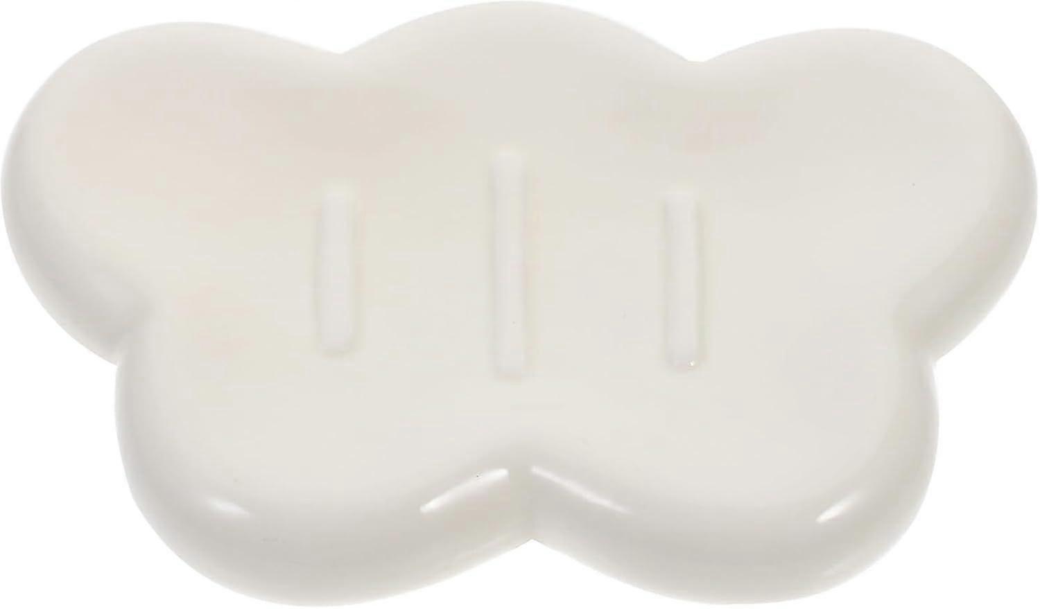 Ceramic Soap Dish Cloud Shape Soap Holder Tray Cream Color